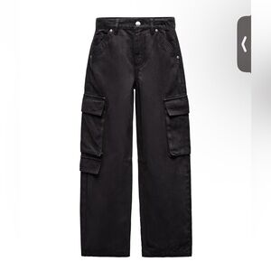 Zara Kid’s Black Cargo Jeans